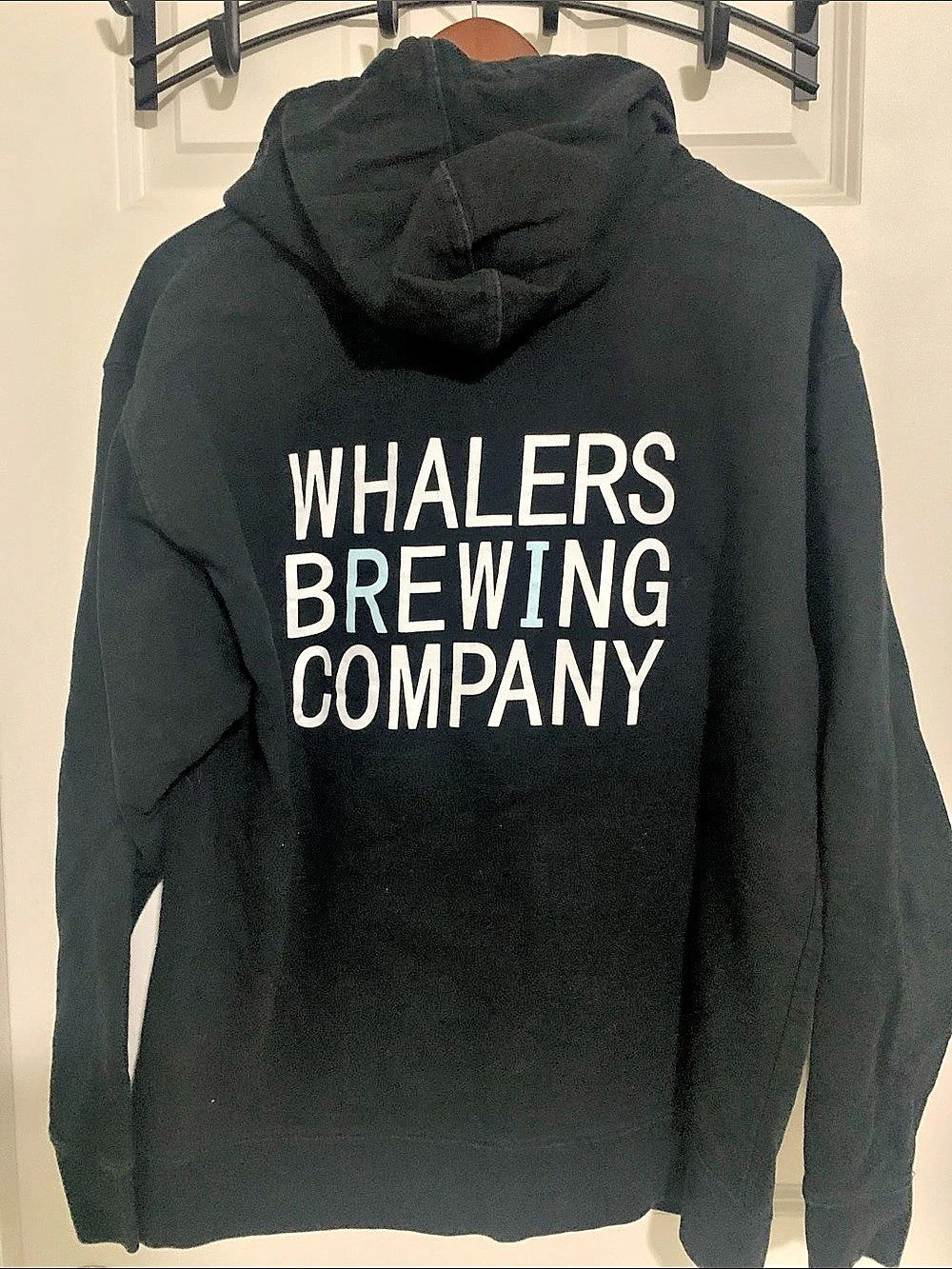 Independent Trading Co. Whalers Brewing Company Logo Hoodie. Large